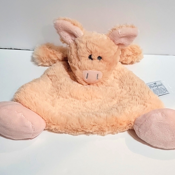 Nat & Jules Orange Sherbert Pig Lovie - Picture 2 of 6